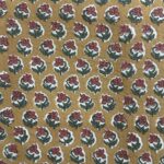 Quilted Fabric - Mustard Floral Handblock