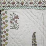 Reversible Handblock Quilt - Shell Border