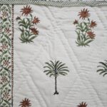 Reversible Handblock AC Quilt - Palm