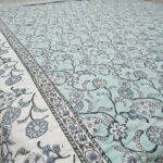 Reversible Handblock Quilt - Blue Floral Jaal