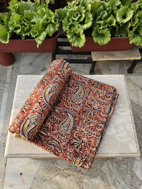 Kalamkari - Maroon & Yellow