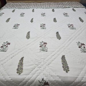 Reversible Handblock Quilt - Shell Border